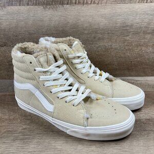 VANS SK8 Hi Cozy Hug Biscotti Sherpa Classic Skate Shoes Mens 8 Womens 9.5 NEW